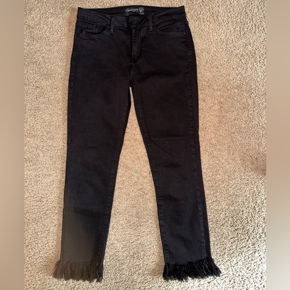 Just Black Denim Capri distressed bottom jeans - Picture 1 of 3